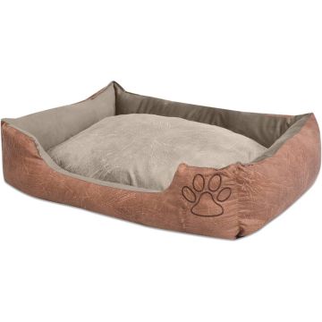 vidaXL Hondenbed kussen PU-kunstleer maat L beige