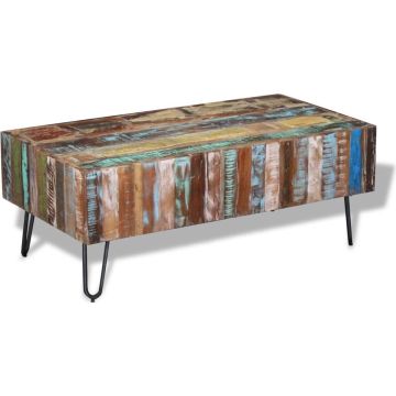 vidaXL Salontafel 100x50x38 cm massief gerecycled hout