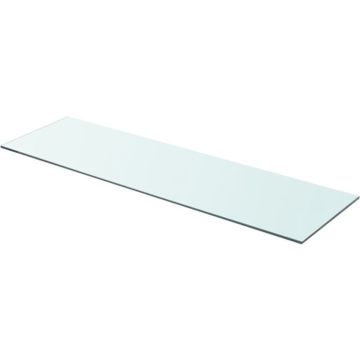 vidaXL Wandschap transparant 90x25 cm glas