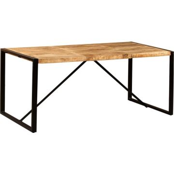 vidaXL Eettafel 180 cm massief ruw mangohout