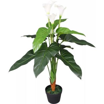 vidaXL Kunst calla lelie plant met pot 85 cm wit