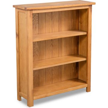 vidaXL Boekenkast met 3 schappen 70x22,5x82 cm massief eikenhout