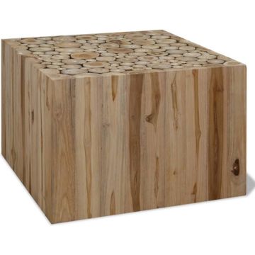 vidaXL Salontafel 50x50x35 cm echt teakhout