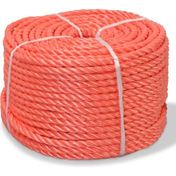 vidaXL Touw gedraaid 12 mm 100 m polypropyleen oranje