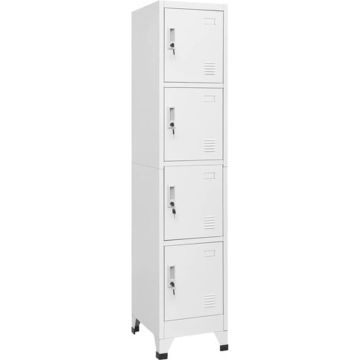 vidaXL Lockerkast met 4 vakken 38x45x180 cm