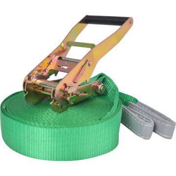 vidaXL Slackline 15 m x 50 mm 150 kg groen