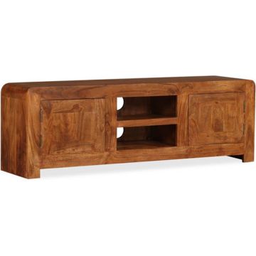 vidaXL Tv-meubel 120x30x40 cm massief hout met honingafwerking