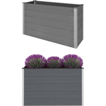 vidaXL Plantenbak verhoogd 150x50x91 cm HKC grijs