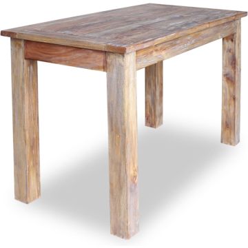 vidaXL Eettafel 120x60x77 cm massief gerecycled hout