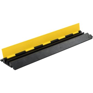 vidaXL Kabelbeschermer drempel 2 tunnels 101,5 cm rubber