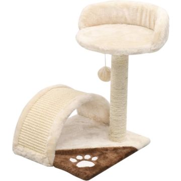 vidaXL Kattenkrabpaal met sisal krabpaal 40 cm beige en bruin