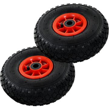 vidaXL Steekwagenwielen 2 st 3,00-4 (245x82) rubber