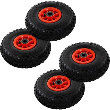 vidaXL Steekwagenwielen 4 st 3,00-4 (245x82) rubber