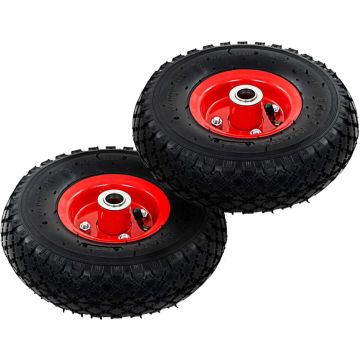 vidaXL Steekwagenwielen 2 st 3,00-4 (245x82) rubber