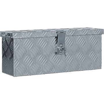 vidaXL Aluminium kist 48,5x14x20 cm zilverkleurig