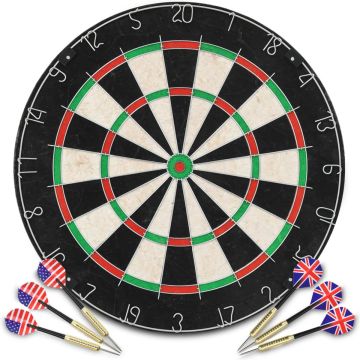 vidaXL Dartbord professioneel met 6 darts sisal