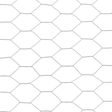 vidaXL Draadgaas hexagonaal 25x1.5 m staal met PVC coating grijs