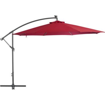 vidaXL Zweefparasol met aluminium paal 350 cm bordeauxrood