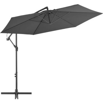 vidaXL Zweefparasol met aluminium paal 300 cm antraciet