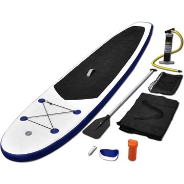 vidaXL Stand-up paddleboard opblaasbaar blauw en wit