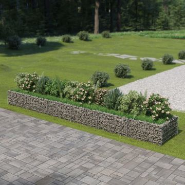 vidaXL Gabion plantenbak verhoogd 540x90x50 cm gegalvaniseerd staal