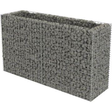 vidaXL Gabion plantenbak verhoogd 180x50x100 cm gegalvaniseerd staal