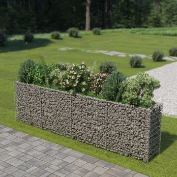 vidaXL Gabion plantenbak verhoogd 360x50x100 cm gegalvaniseerd staal