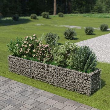 vidaXL Gabion plantenbak verhoogd 270x50x50 cm gegalvaniseerd staal