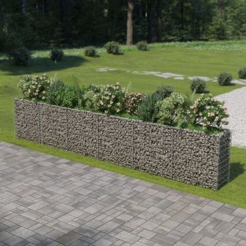 vidaXL Gabion plantenbak verhoogd 540x50x100 cm gegalvaniseerd staal