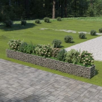 vidaXL Gabion plantenbak verhoogd 540x50x50 cm gegalvaniseerd staal