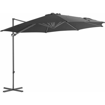 vidaXL Zweefparasol met stalen paal 300 cm antraciet