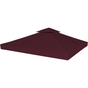 vidaXL Prieeldak 2-laags 3x3m 310 g/m² bordeaux