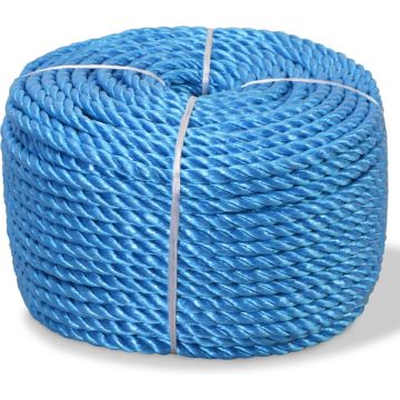 vidaXL Touw gedraaid 14 mm 250 m polypropyleen blauw