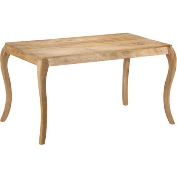 vidaXL Eettafel 135x75x76 cm massief mangohout