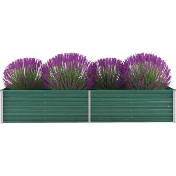 vidaXL Plantenbak verhoogd 240x80x45 cm gegalvaniseerd staal groen