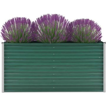 vidaXL Plantenbak verhoogd 160x40x77 cm gegalvaniseerd staal groen