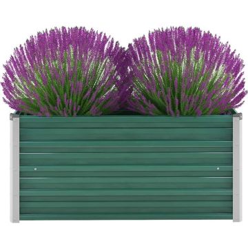 vidaXL Plantenbak verhoogd 100x40x45 cm gegalvaniseerd staal groen