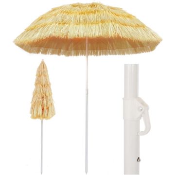 vidaXL Strandparasol Hawaï stijl 180 cm naturel