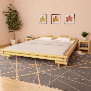 vidaXL Bedframe bamboe 180x200 cm