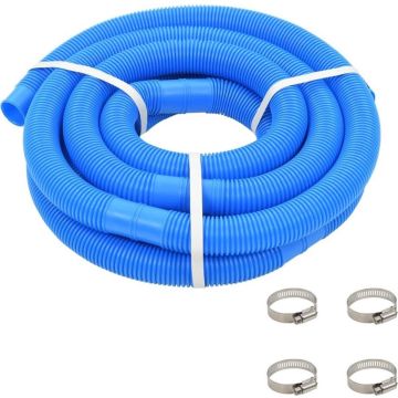 vidaXL Zwembadslang met klemmen 38 mm 6 m blauw