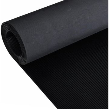 vidaXL Vloermat anti-slip 3 mm 1,5x2 m rubber fijne ribbel