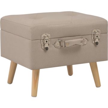 vidaXL Opbergkruk 40 cm stof beige