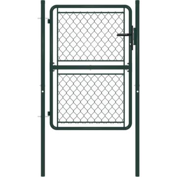 vidaXL Poort 100x125 cm staal groen