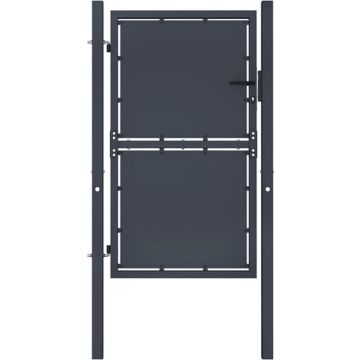 vidaXL Poort 100x150 cm staal antraciet