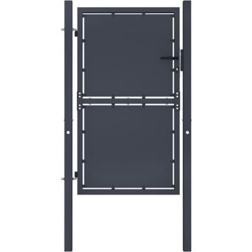 vidaXL Poort 100x175 cm staal antraciet