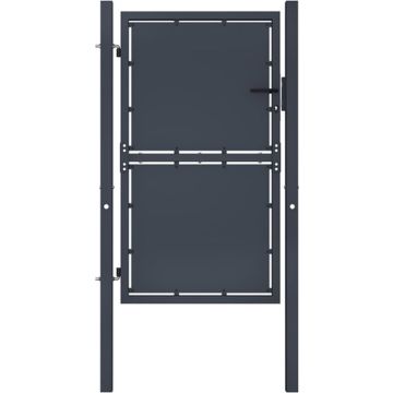 vidaXL Poort 100x200 cm staal antraciet