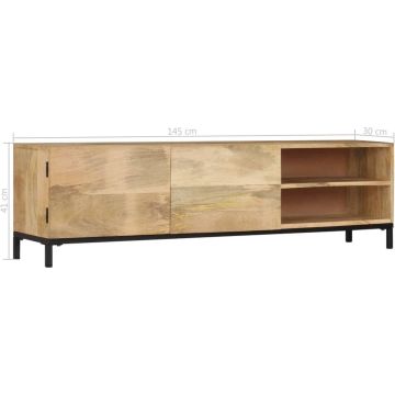 vidaXL Tv-meubel 145x30x41 cm massief mangohout