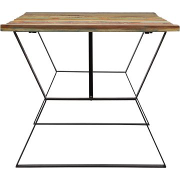 vidaXL Eettafel 180x90x76 cm massief gerecycled hout