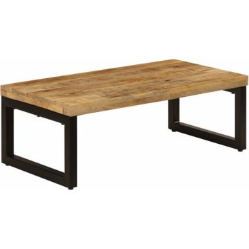 vidaXL Salontafel 100x50x35 cm massief mangohout en staal