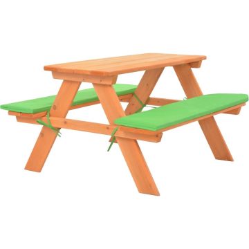 vidaXL Kinderpicknicktafel met banken 89x79x50 cm massief vurenhout